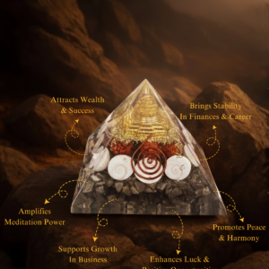 Dhanlabh Pyramid with Shri Yantra – Wealth Alignment & Abundance Flow