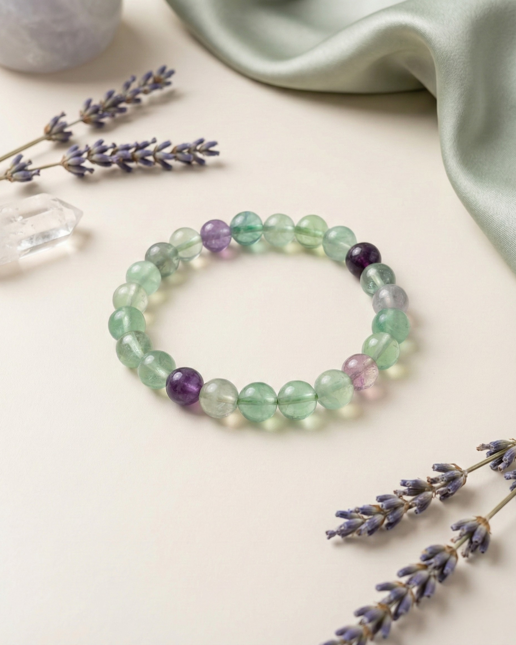 Multi Fluorite Bracelet – Mental Clarity & Emotional Balance