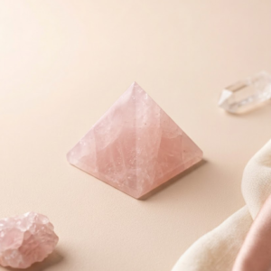 Rose Quartz Raw Pyramid