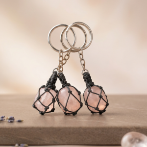 Rose Quartz Keychain