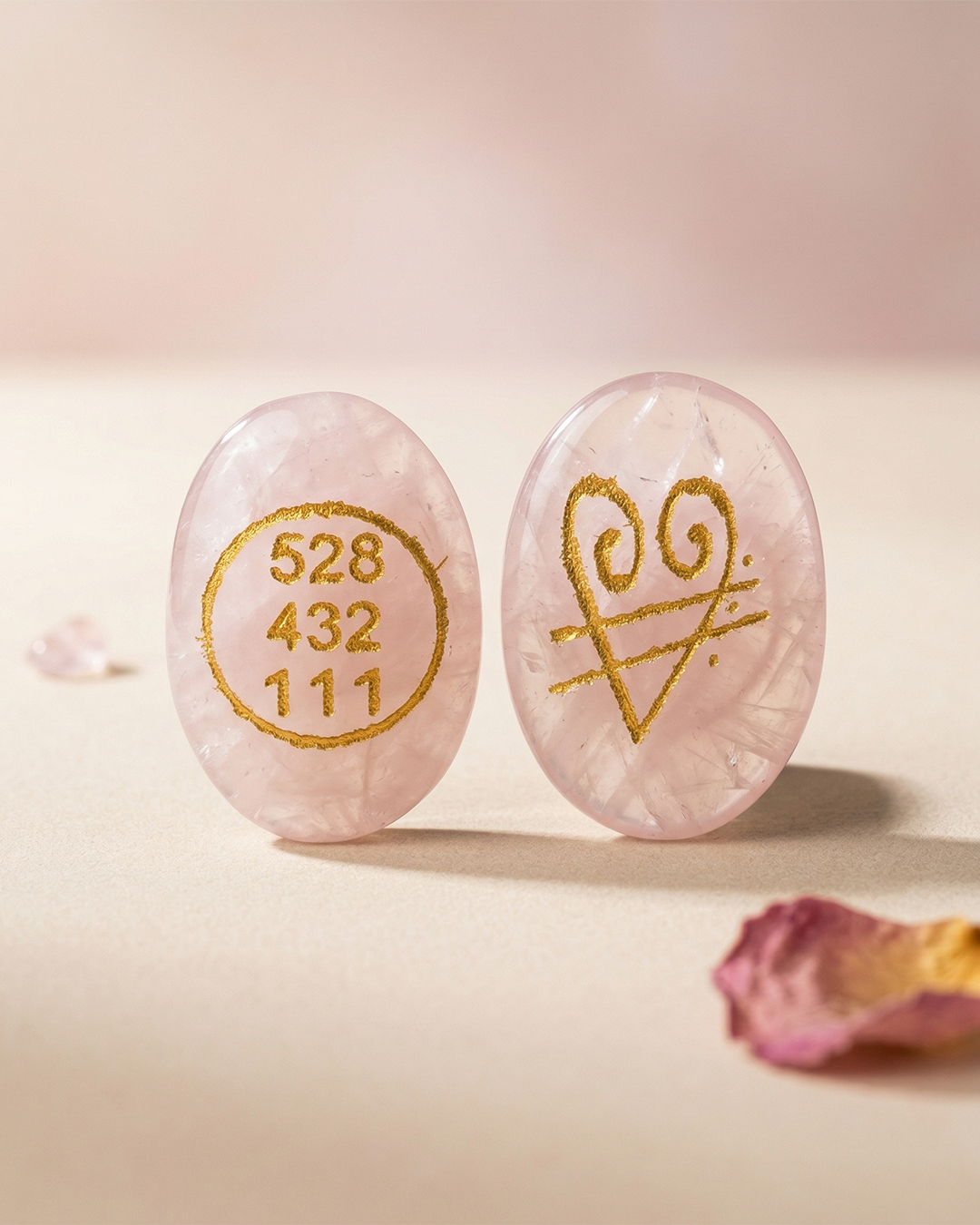 Rose Quartz Zibu Love Coin