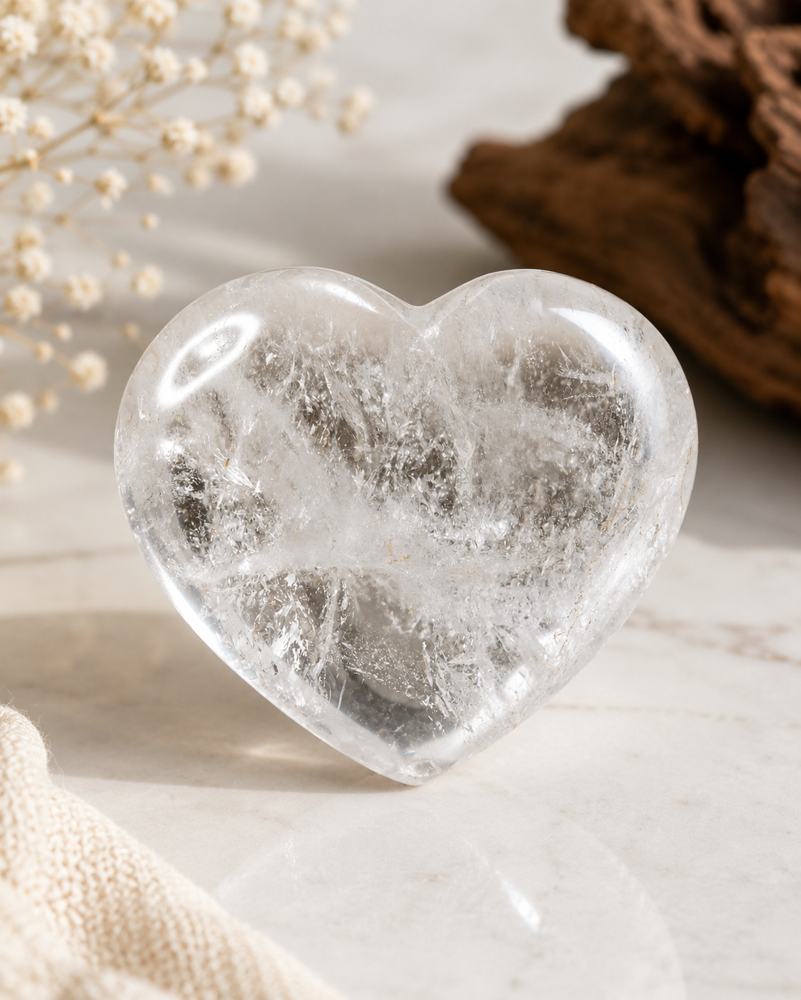 Clear Quartz Heart