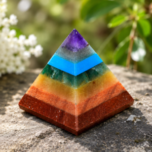 Seven Chakra Raw Pyramid